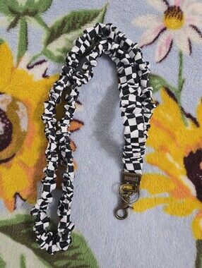 Shop Andi Black Checkered Lanyard